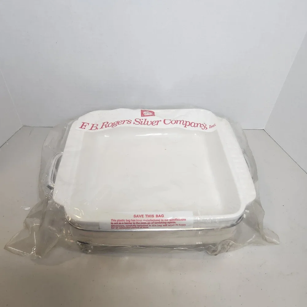 Haute Cuisine F.B.‎ Rogers Gourmet Cooking Dish Ovenproof Casserole Silverplate